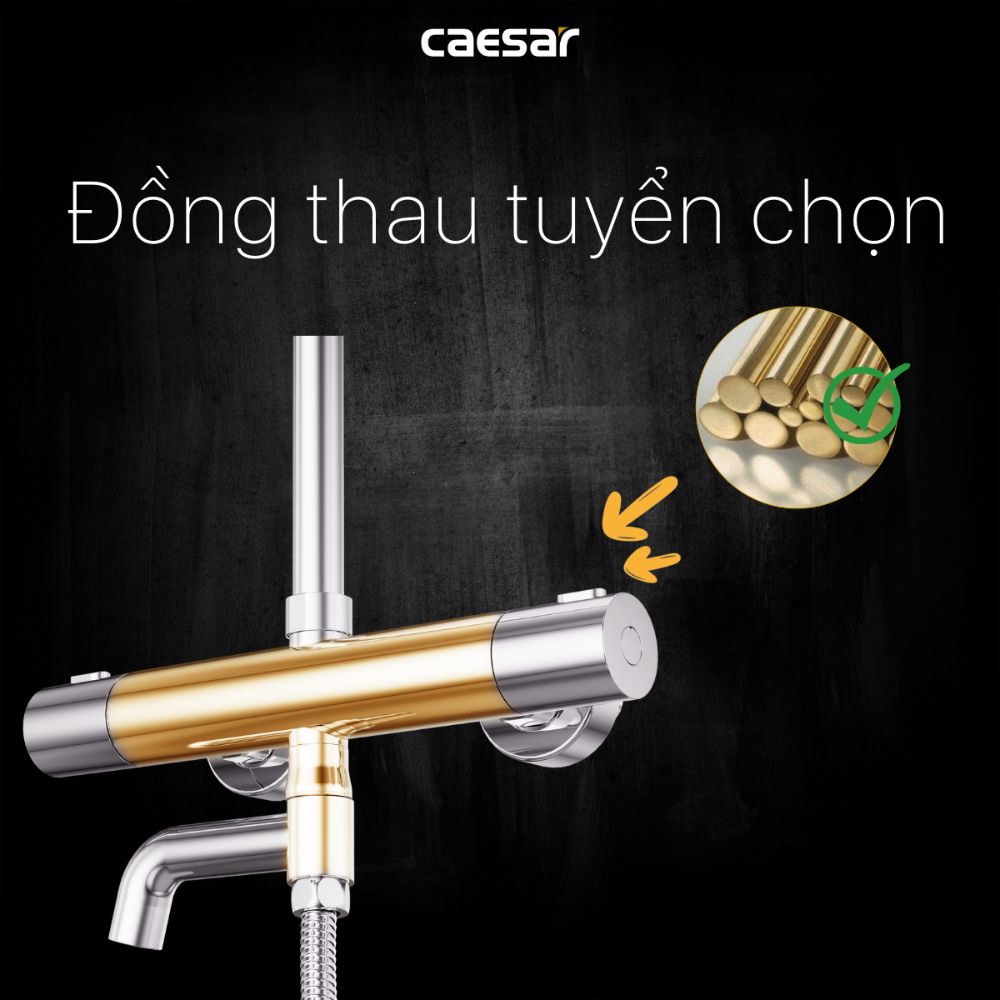 Bộ sen tắm cây nhiệt độ Caesar S1038S