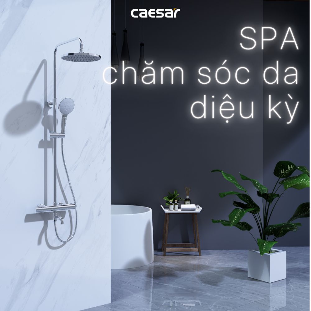 Bộ sen tắm cây nhiệt độ Caesar S1038S