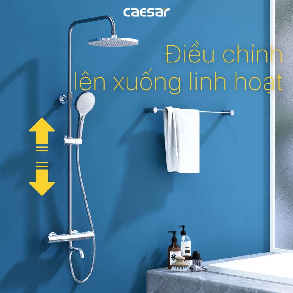 Bộ sen tắm cây nhiệt độ Caesar S1038S