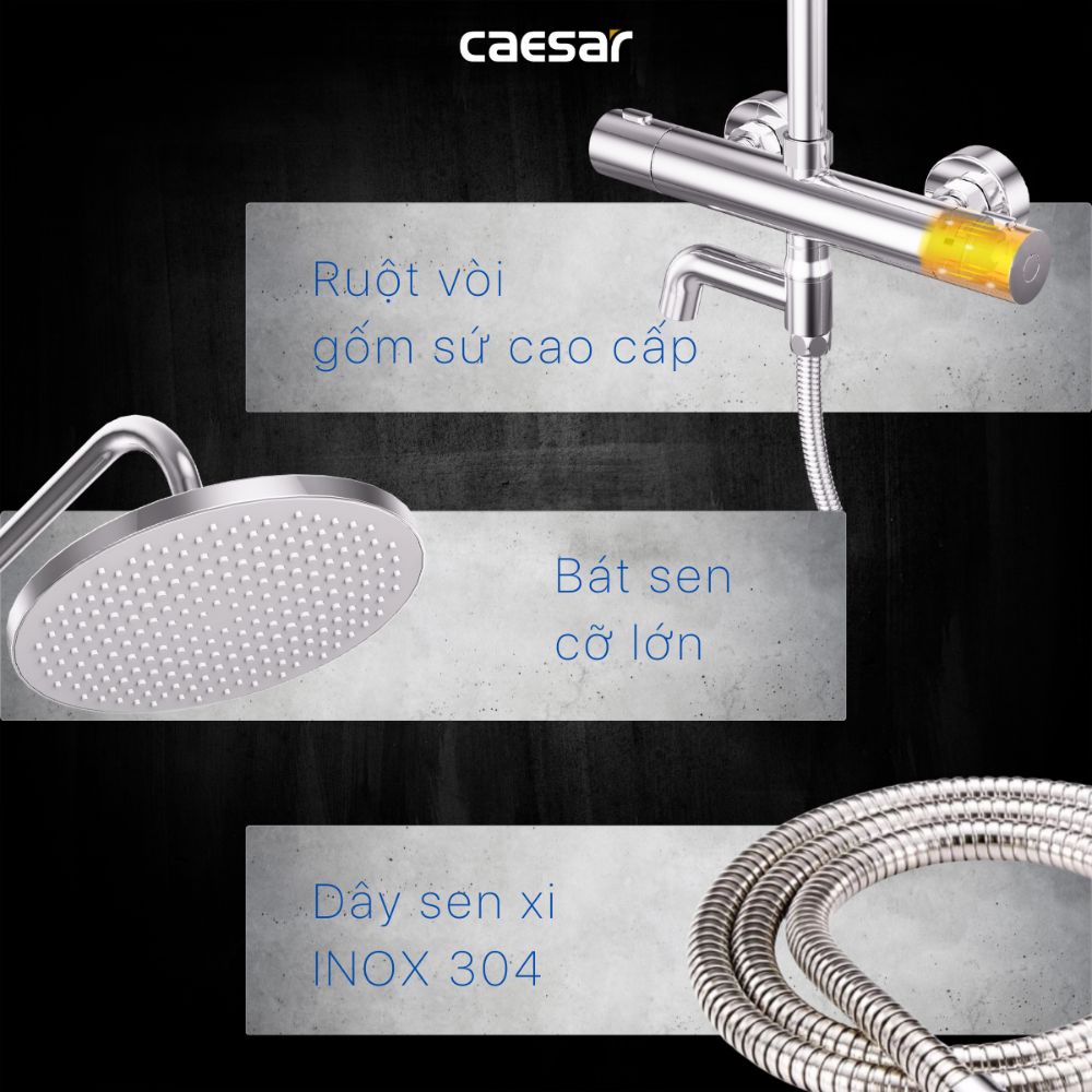 Bộ sen tắm cây nhiệt độ Caesar S1038S