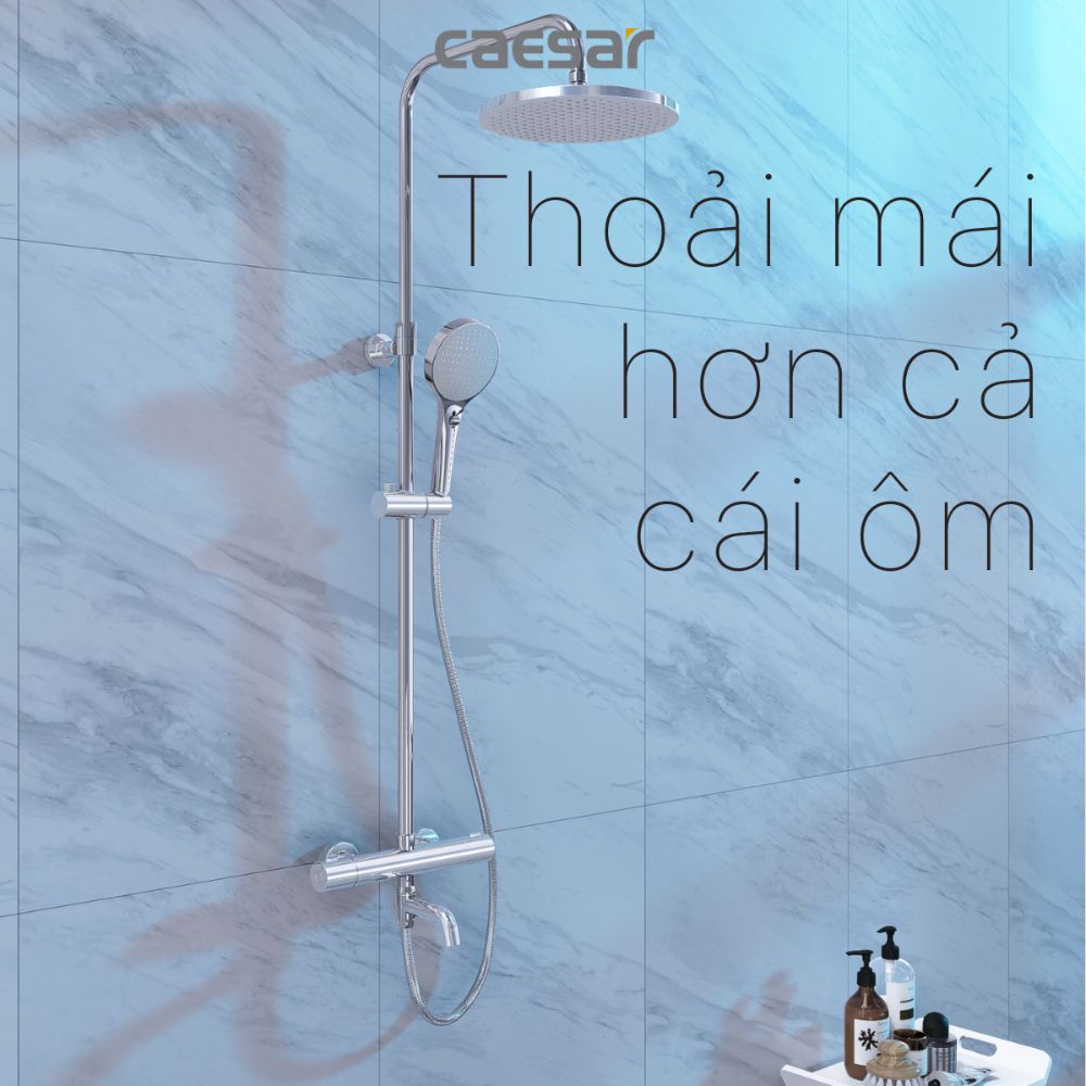 Bộ sen tắm cây nhiệt độ Caesar S1038S