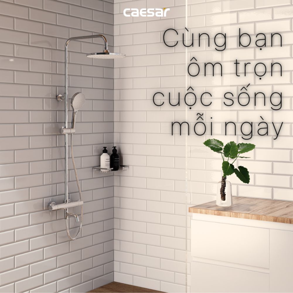 Bộ sen tắm cây nhiệt độ Caesar S1038S