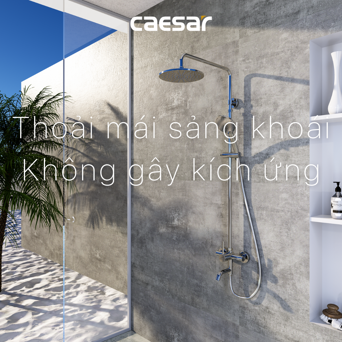 Bộ sen tắm cây nóng lạnh Caesar S338C