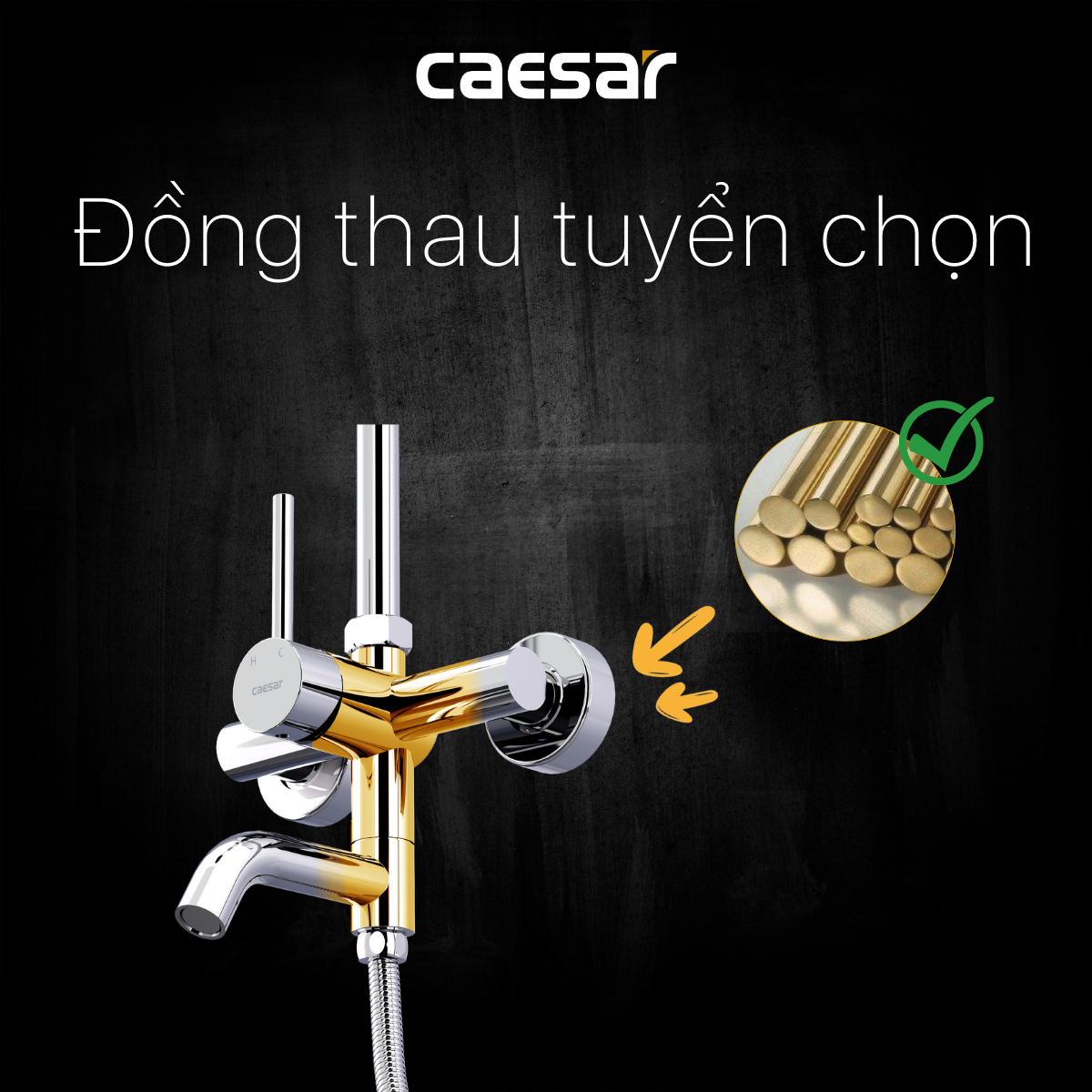 Bộ sen tắm cây nóng lạnh Caesar S338C