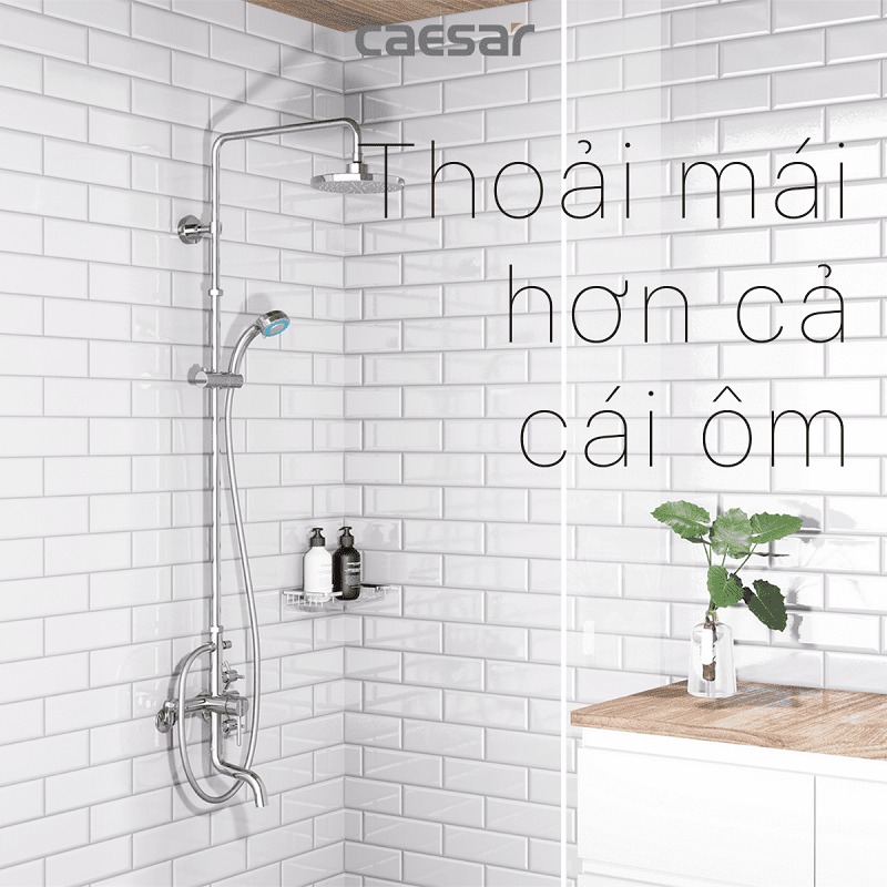Bộ sen tắm cây nóng lạnh Caesar S488C