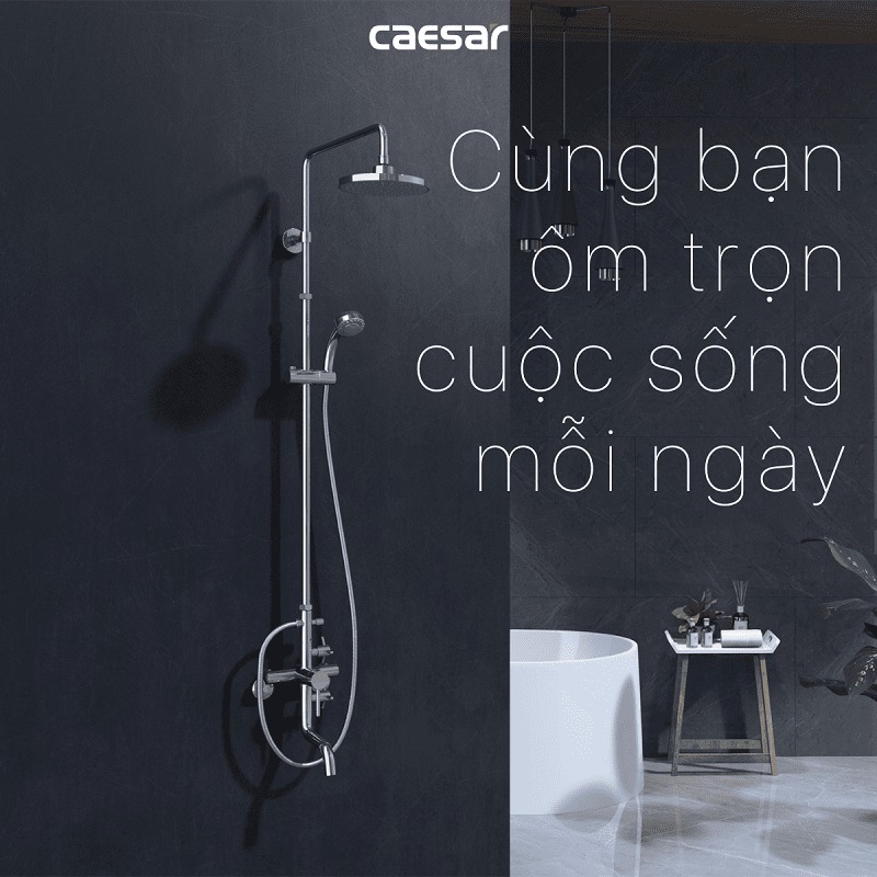 Bộ sen tắm cây nóng lạnh Caesar S488C