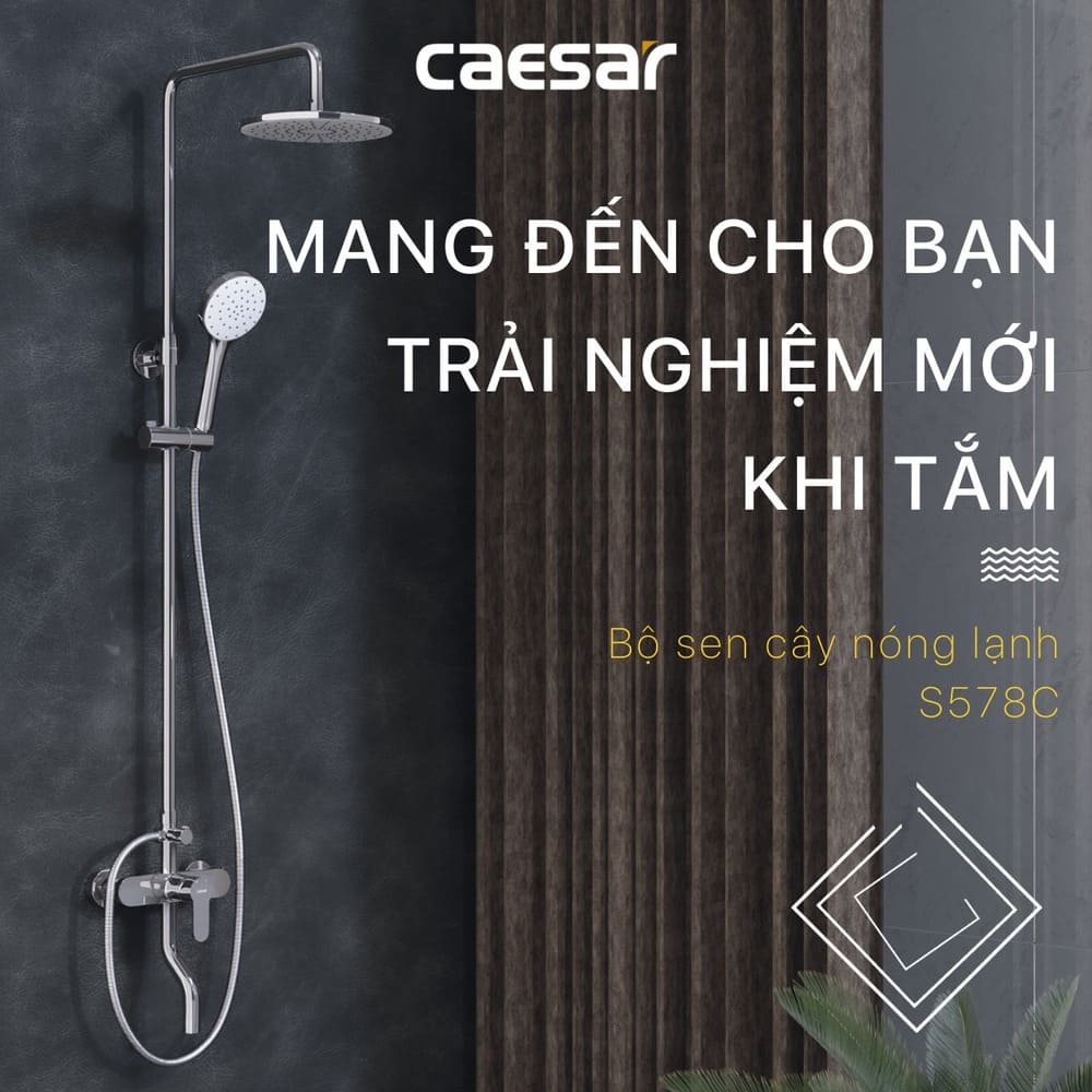 Bộ sen tắm cây nóng lạnh Caesar S578C