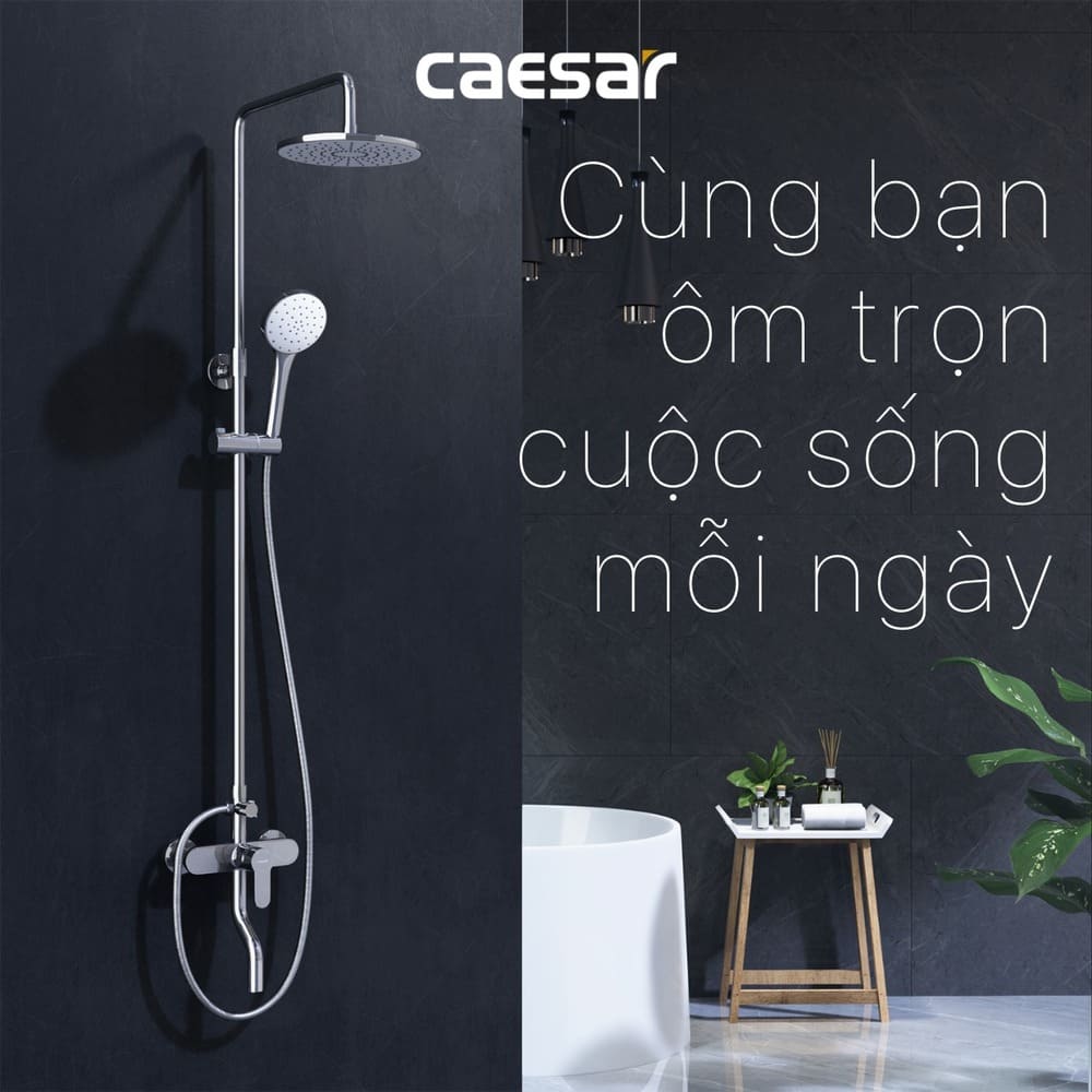 Bộ sen tắm cây nóng lạnh Caesar S578C