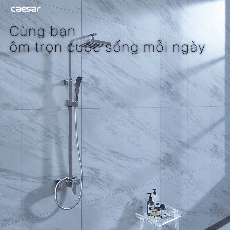 Bộ sen tắm cây nóng lạnh Caesar S648C