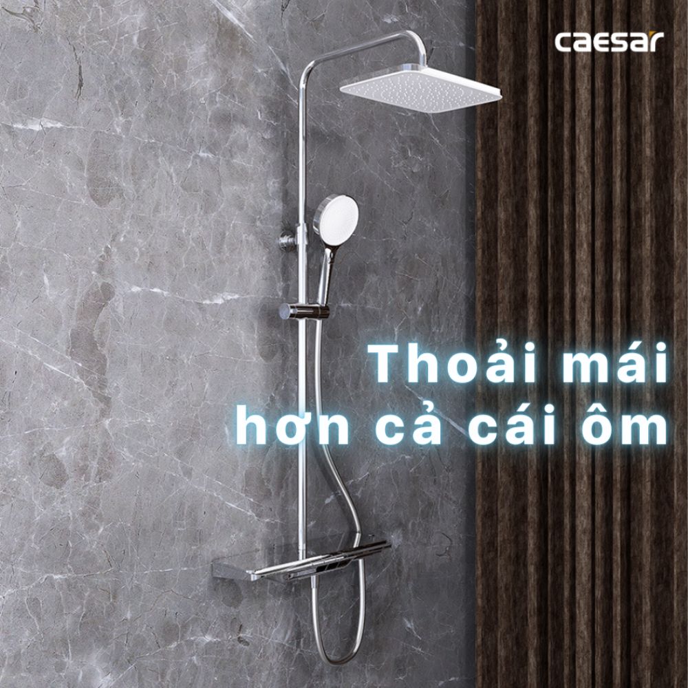 Sen cây tắm đứng ổn nhiệt Caesar S658C