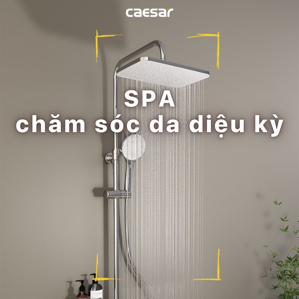 Sen cây tắm đứng ổn nhiệt Caesar S658C