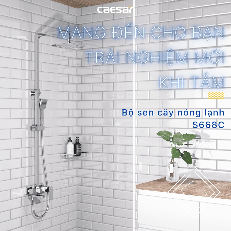 Bộ sen tắm cây nóng lạnh Caesar S668C