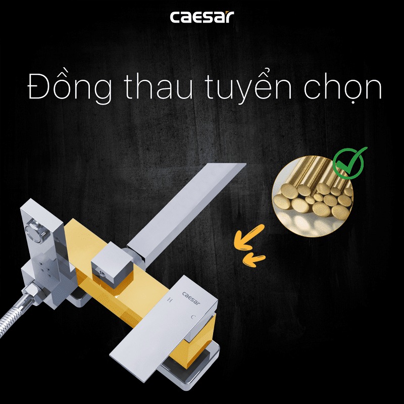 Bộ sen tắm cây nóng lạnh Caesar S668C