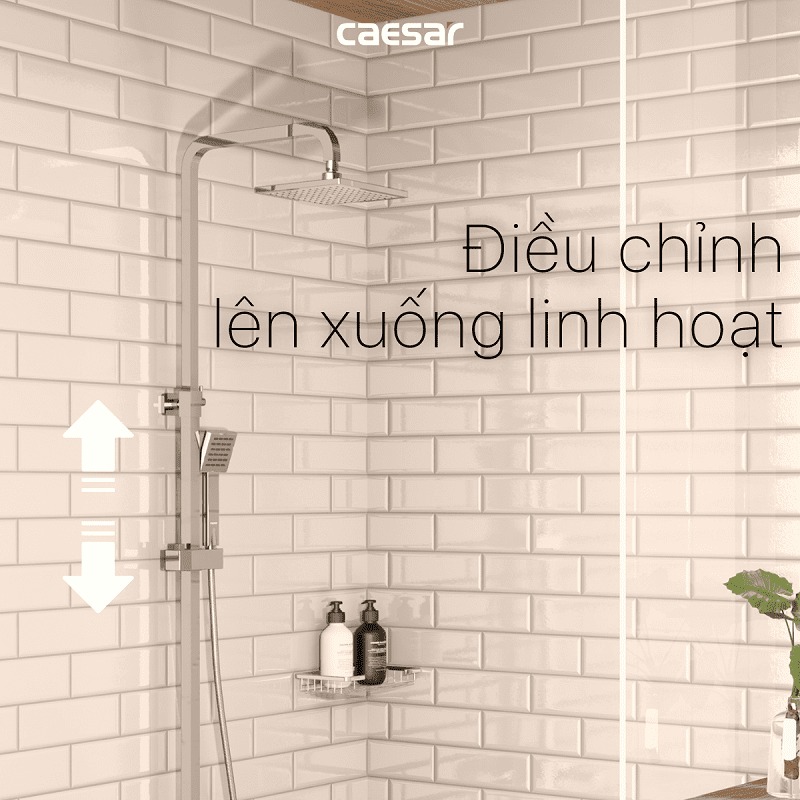 Bộ sen tắm cây nóng lạnh Caesar S668C