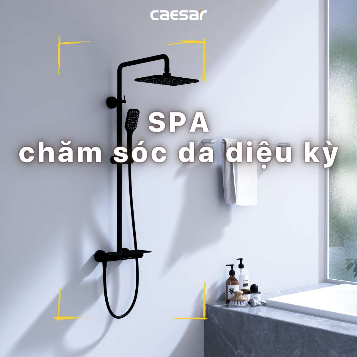 Bộ sen tắm cây nóng lạnh Caesar S688CB