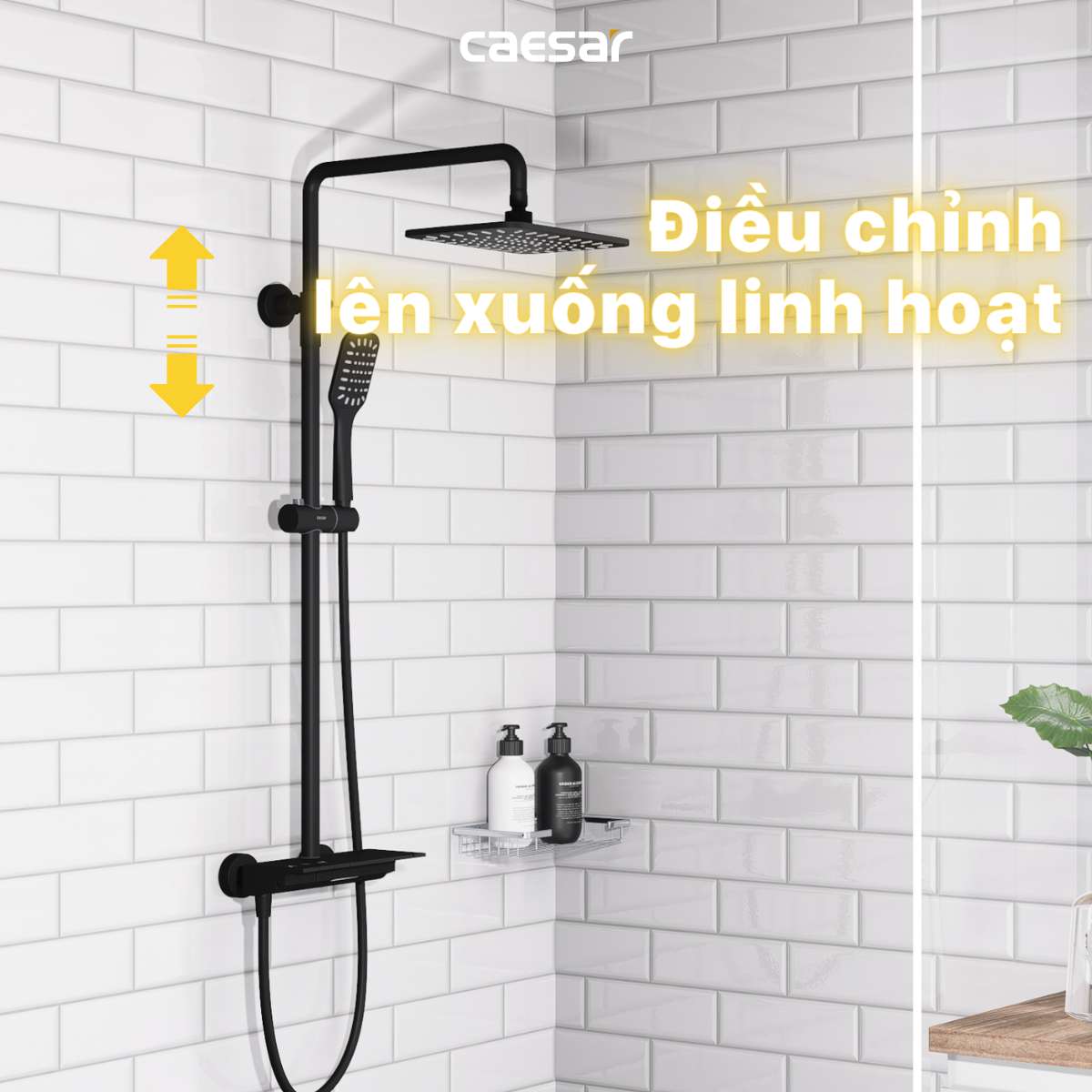 Bộ sen tắm cây nóng lạnh Caesar S688CB