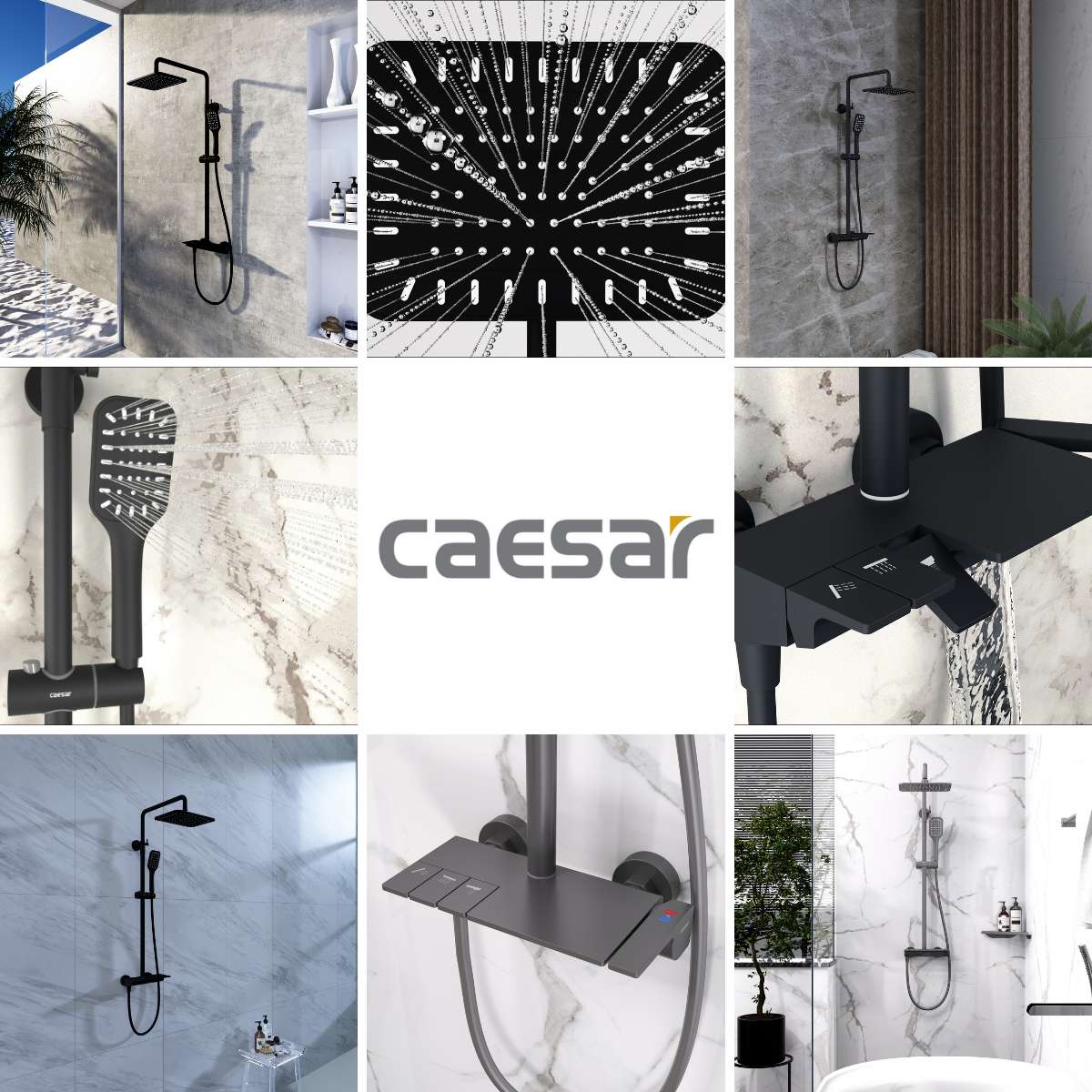 Bộ sen tắm cây nóng lạnh Caesar S688CB