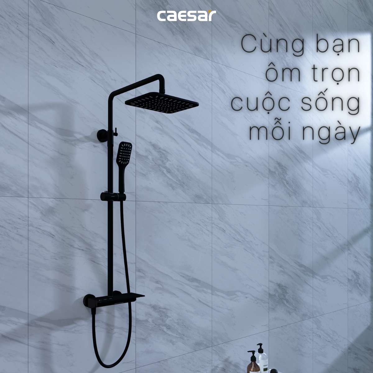 Bộ sen tắm cây nóng lạnh Caesar S688CB