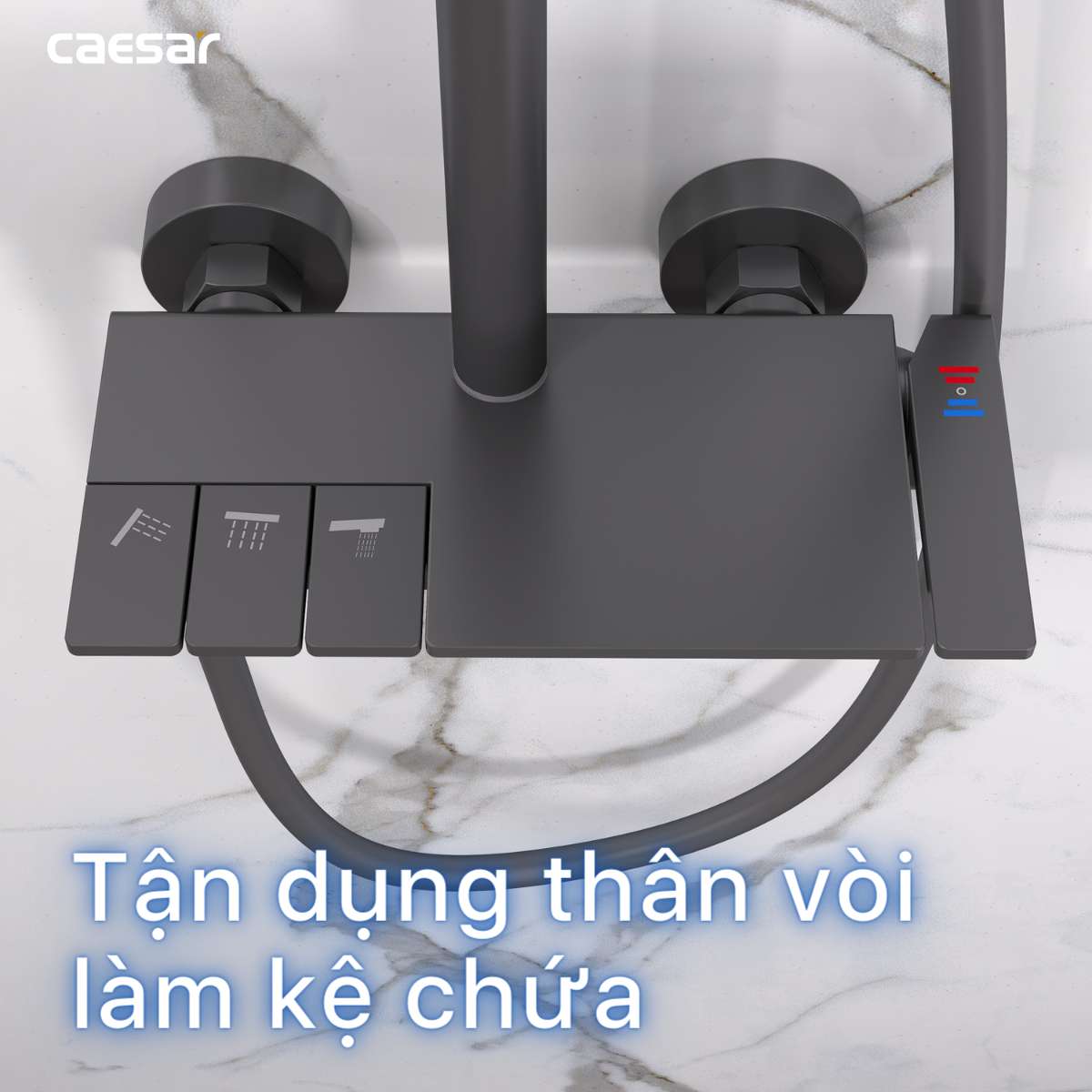 Bộ sen tắm cây nóng lạnh Caesar S688CB