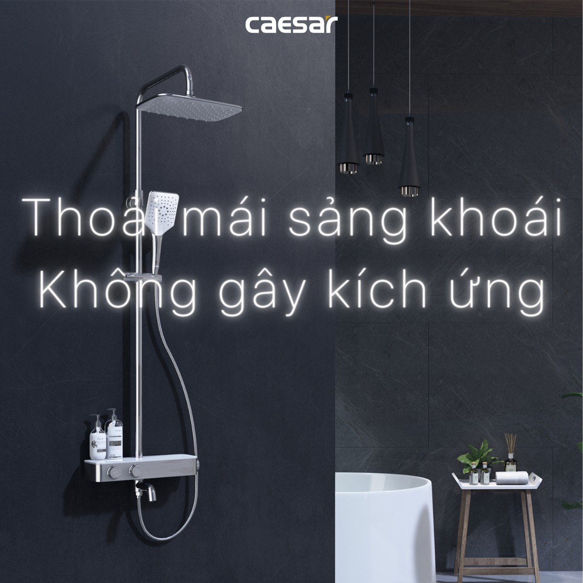Bộ sen tắm cây nhiệt độ Caesar S788C