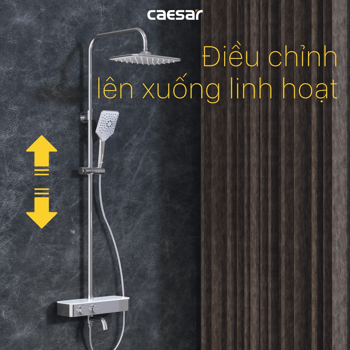 Bộ sen tắm cây nhiệt độ Caesar S788C