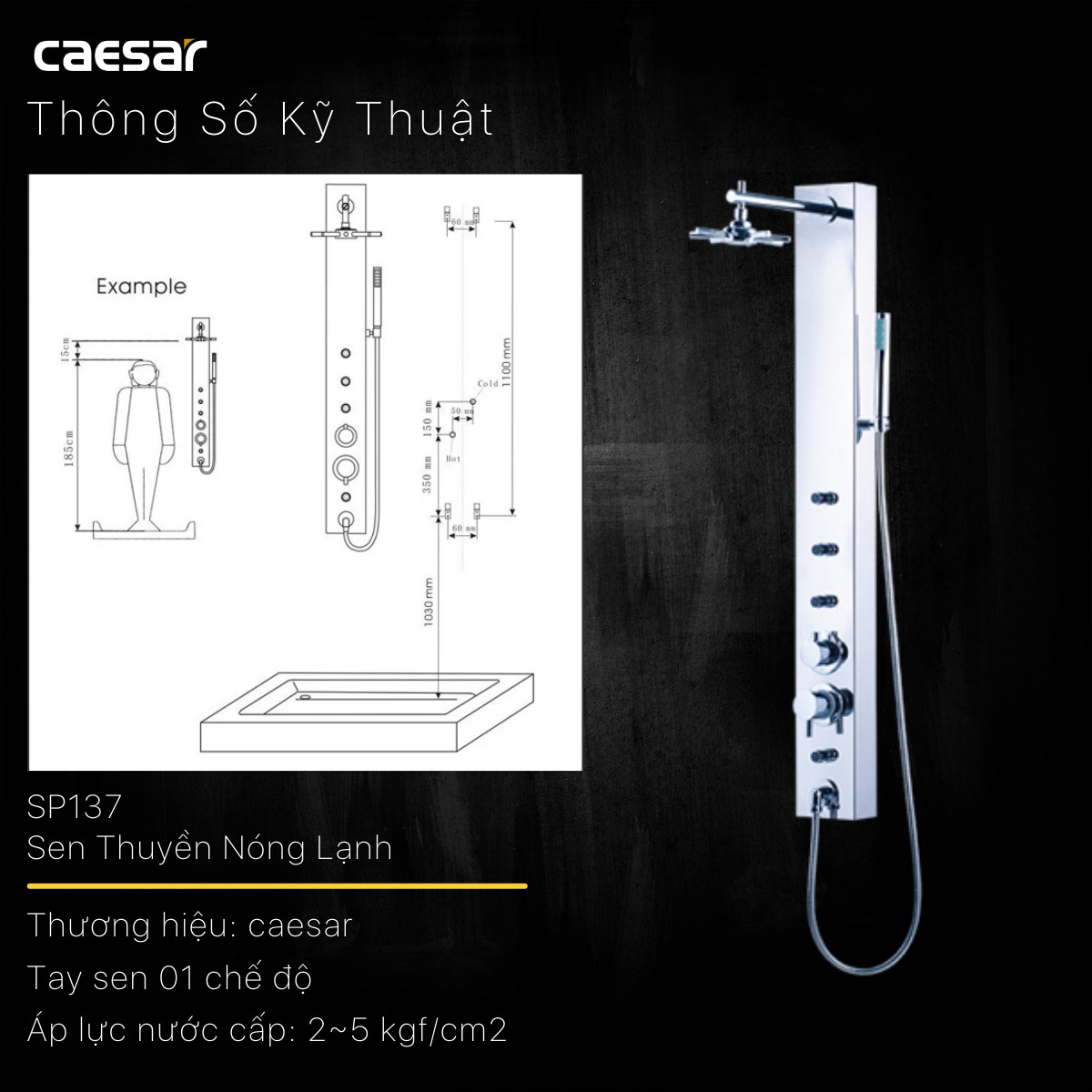 Sen thuyền nóng lạnh Caesar SP137