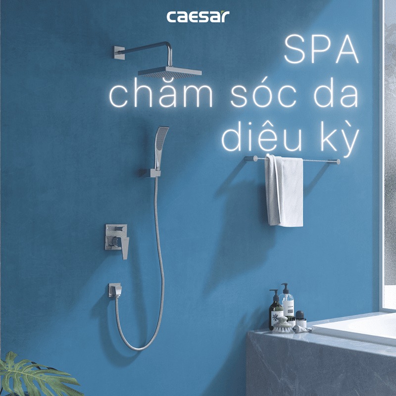 Sen tắm âm tường nóng lạnh Caesar BS641