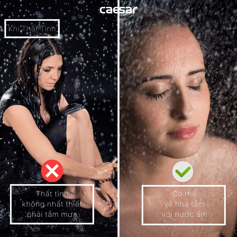 Sen tắm âm tường nóng lạnh Caesar BS641