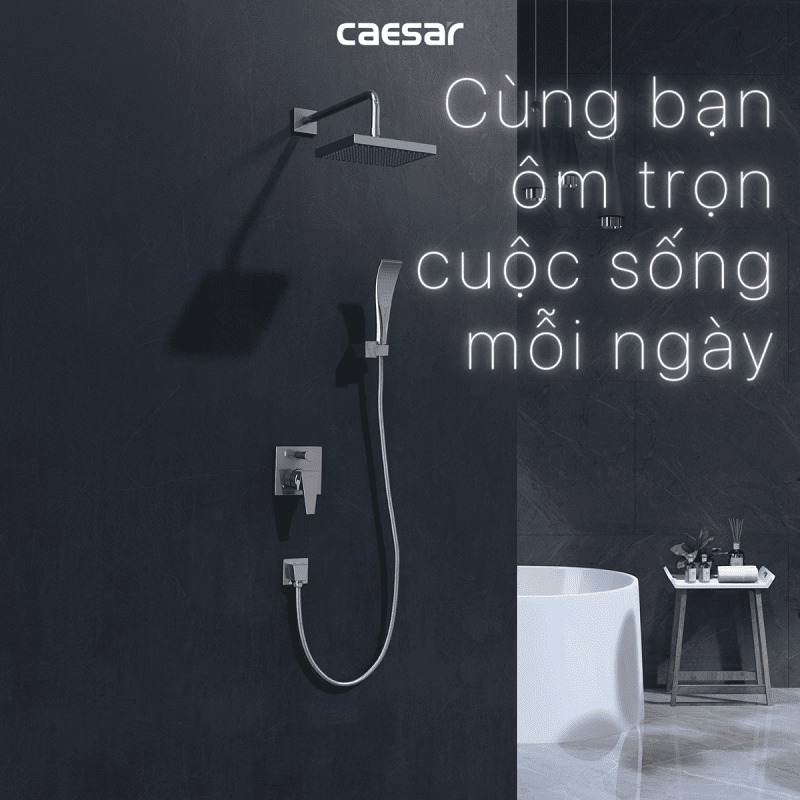 Sen tắm âm tường nóng lạnh Caesar BS641