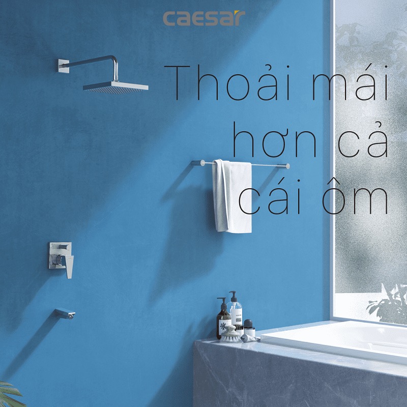 Sen tắm âm tường nóng lạnh Caesar BS644