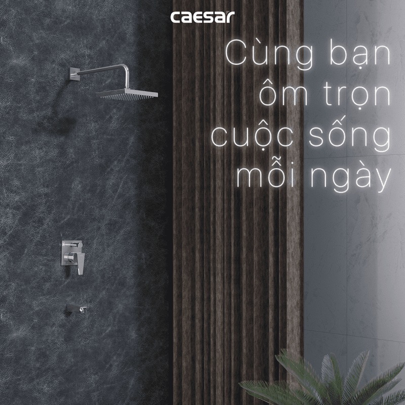 Sen tắm âm tường nóng lạnh Caesar BS644