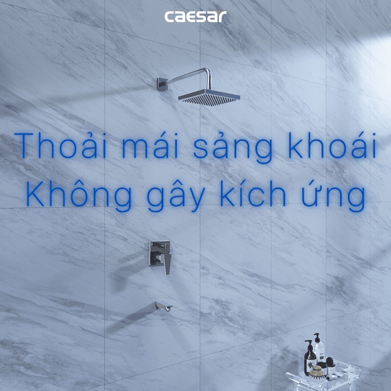 Sen tắm âm tường nóng lạnh Caesar BS644
