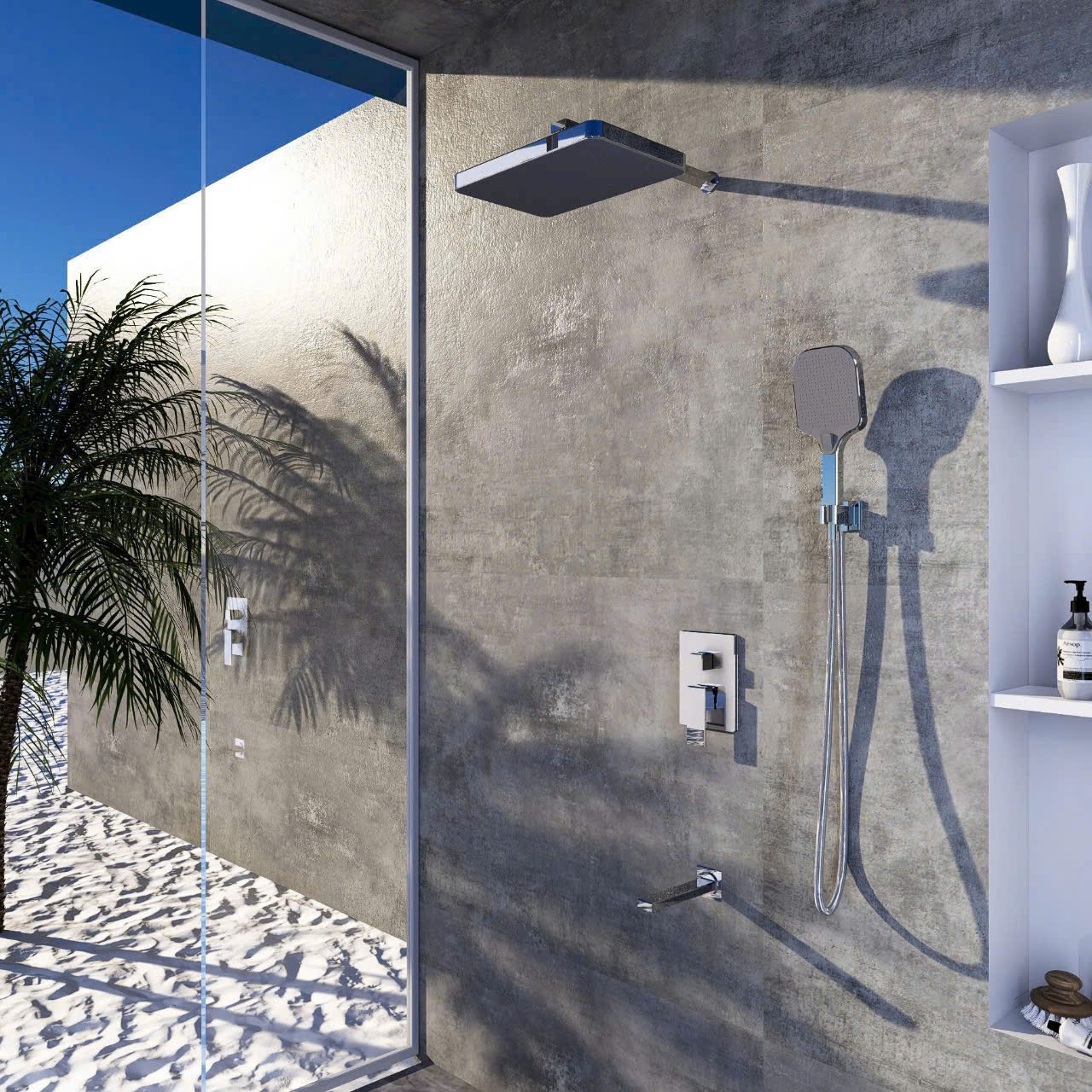 Sen tắm âm tường nóng lạnh CAESAR BS659 3 đường nước