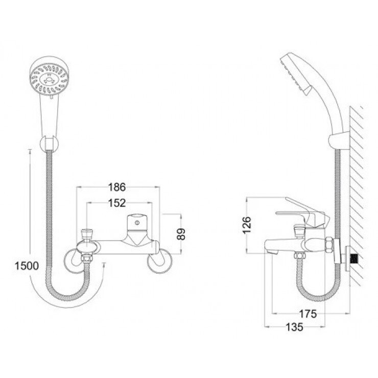 Bộ vòi sen tắm nóng lạnh Caesar S433CW
