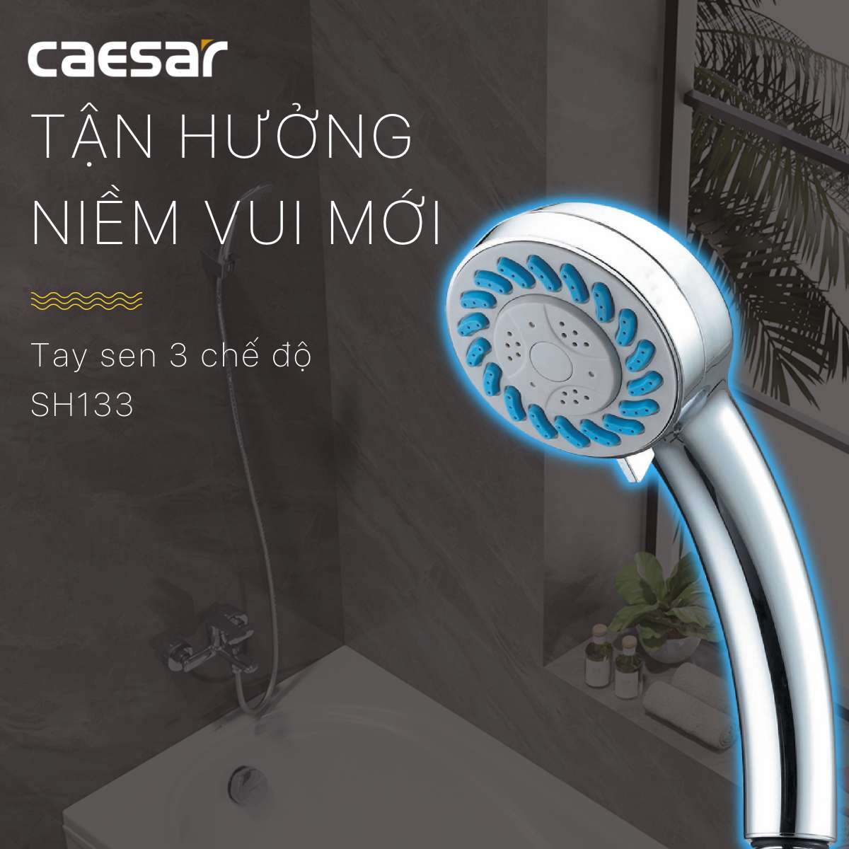 Tay sen tắm 3 chế độ Caesar SH133