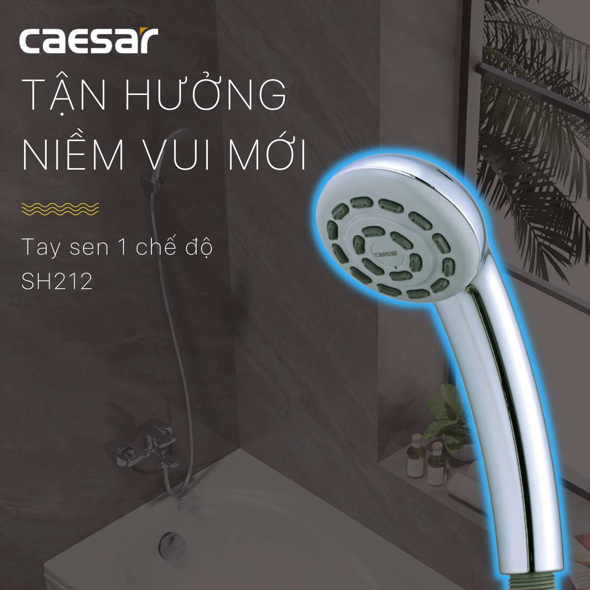 Tay sen tắm 1 chế độ Caesar SH212