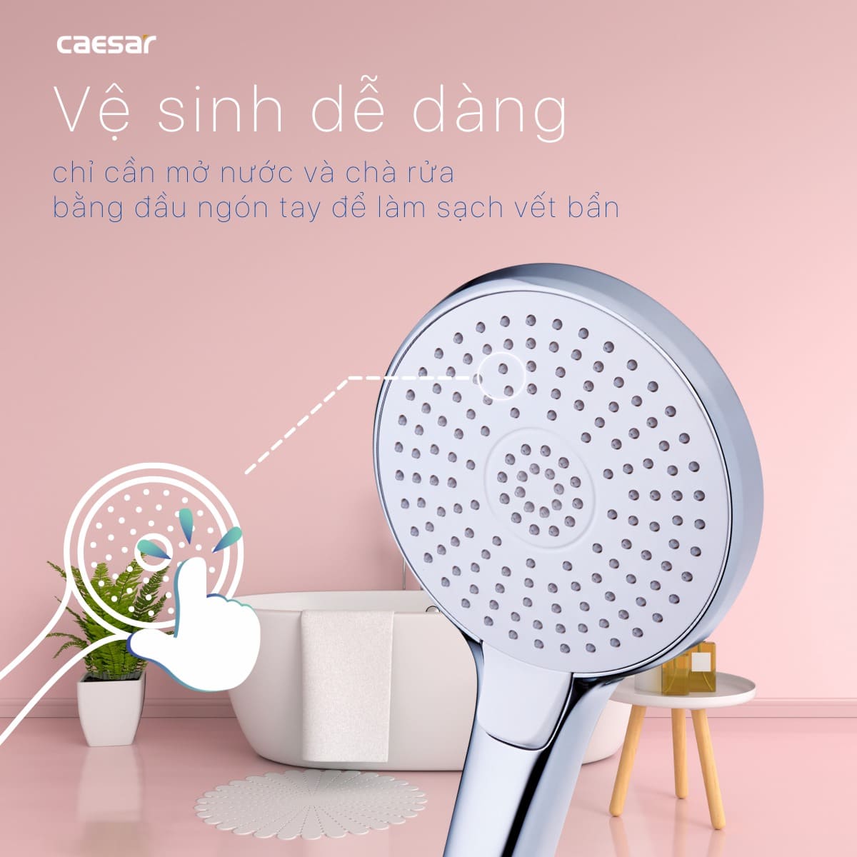 Tay sen tắm 3 chế độ Caesar SH233