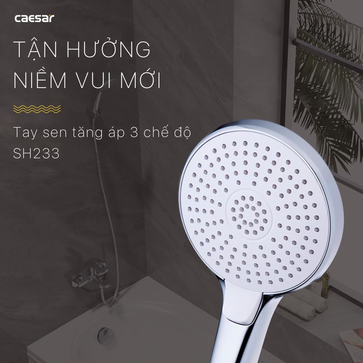 Tay sen tắm 3 chế độ Caesar SH233