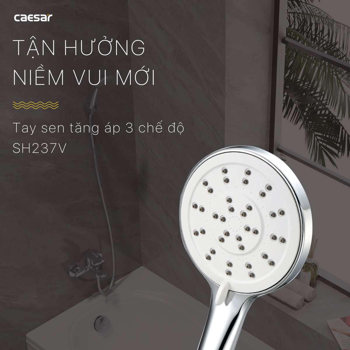 Tay sen tắm 3 chế độ Caesar SH237V