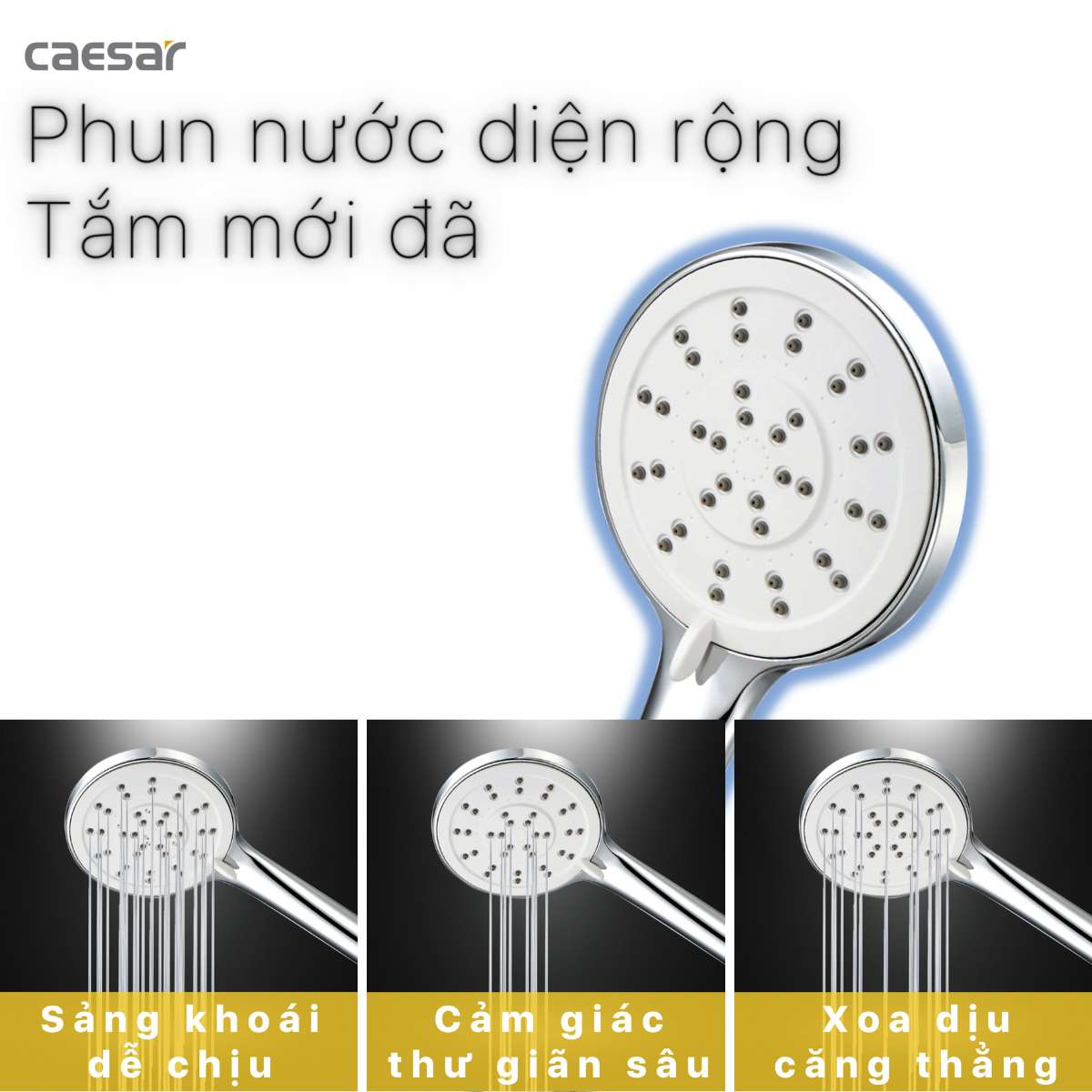 Tay sen tắm 3 chế độ Caesar SH237V