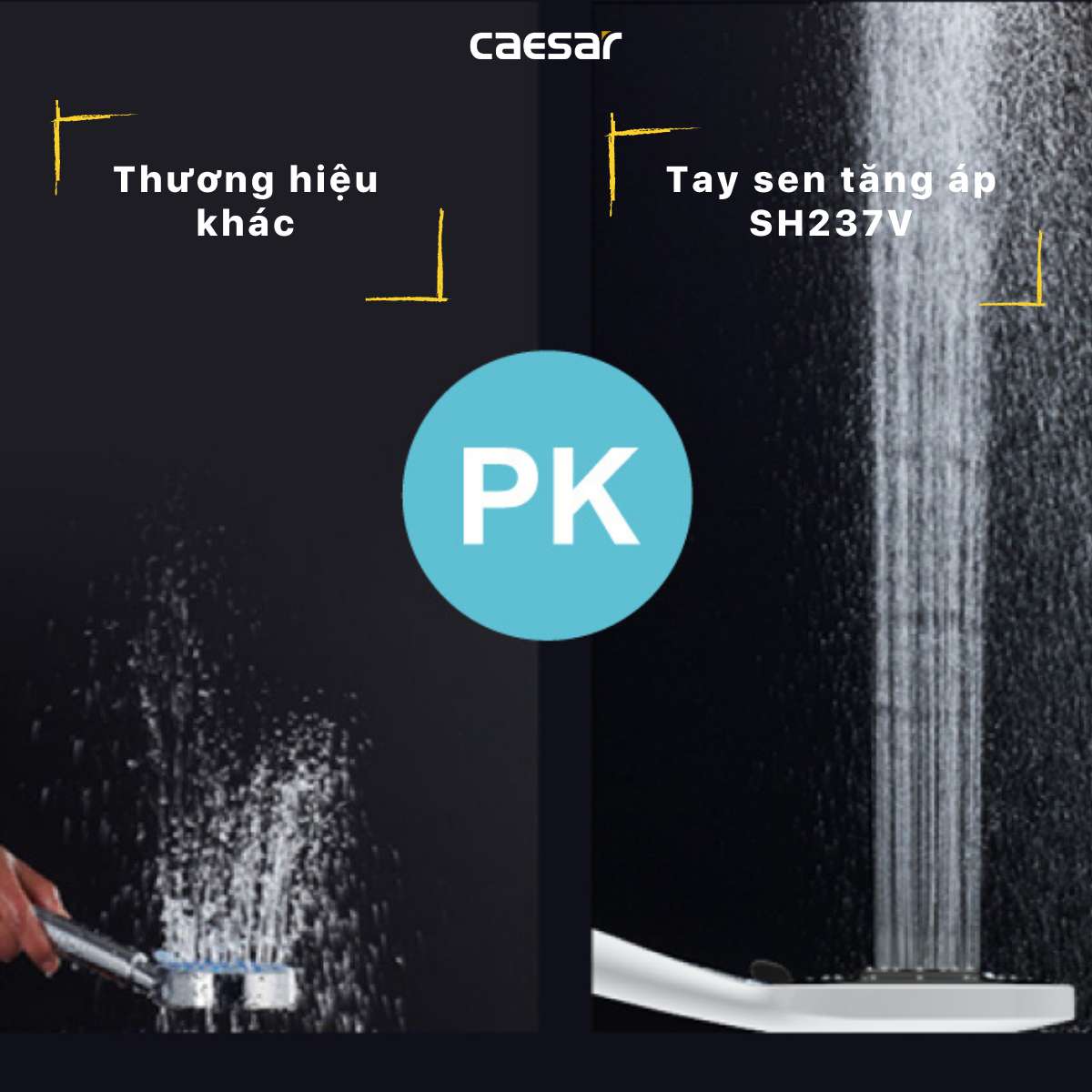 Tay sen tắm 3 chế độ Caesar SH237V