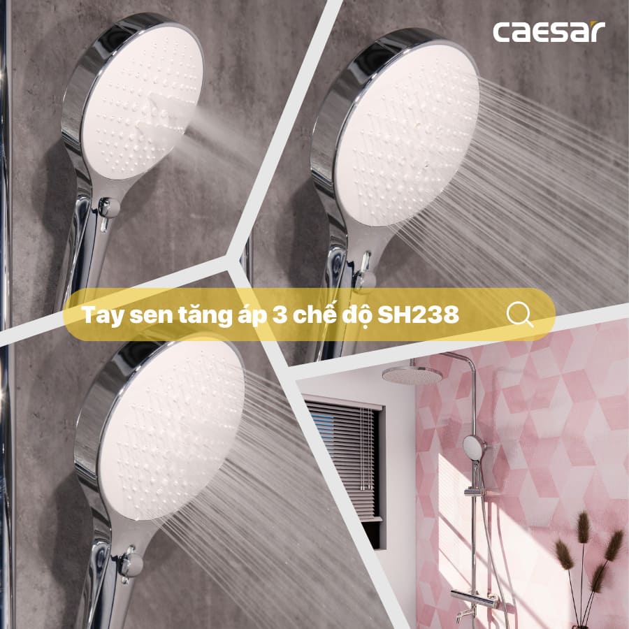 Tay sen tắm 3 chế độ Caesar SH238