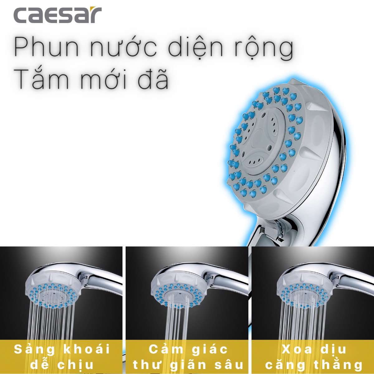 Tay sen tắm 3 chế độ Caesar SH335