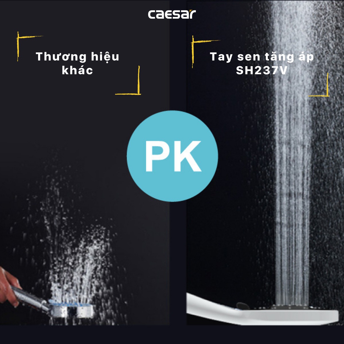 Tay sen tắm 3 chế độ Caesar SH437