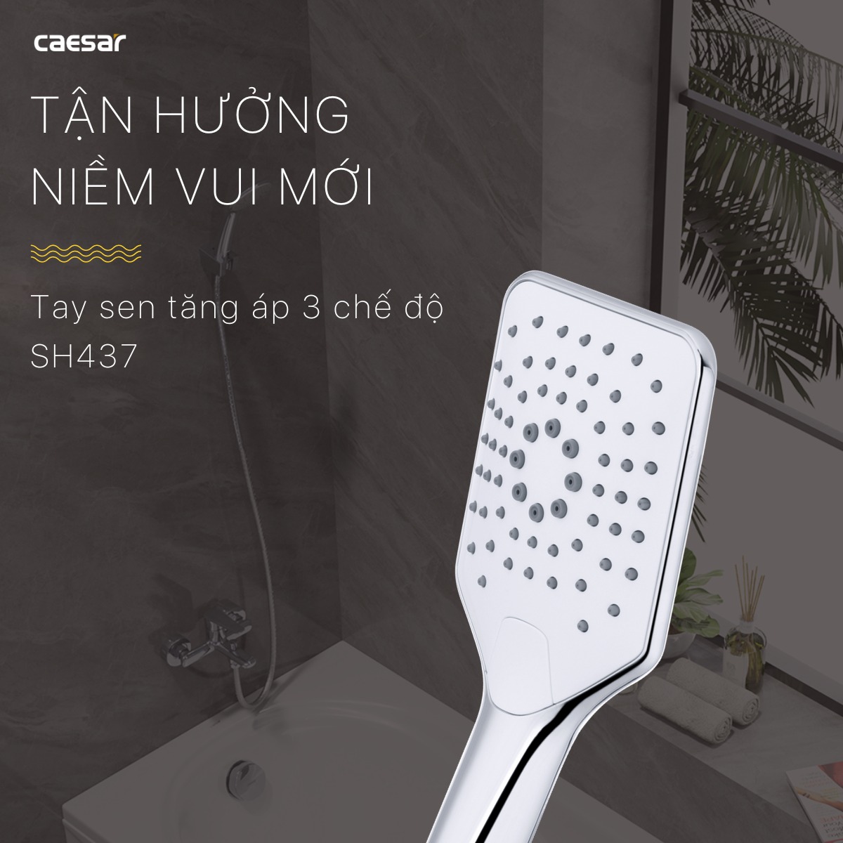 Tay sen tắm 3 chế độ Caesar SH437