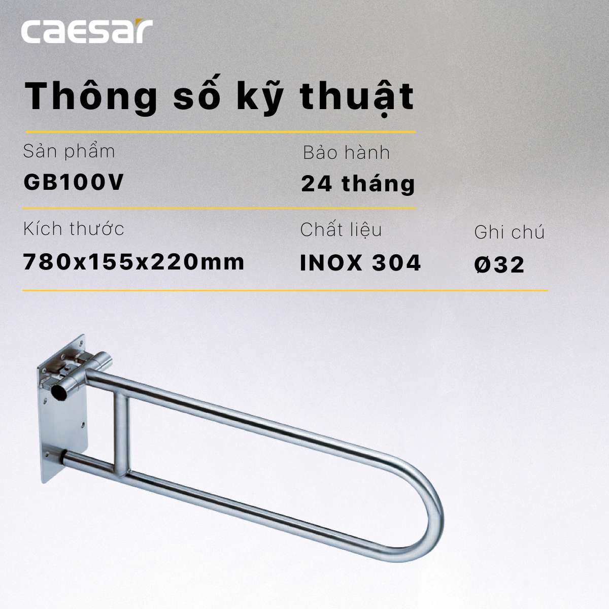 Thanh tay vịn Caesar GB100V