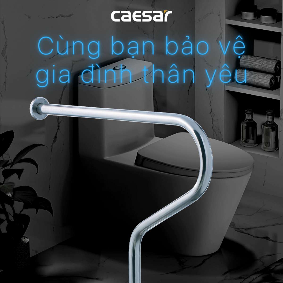 Thanh tay vịn inox Caesar GB104V