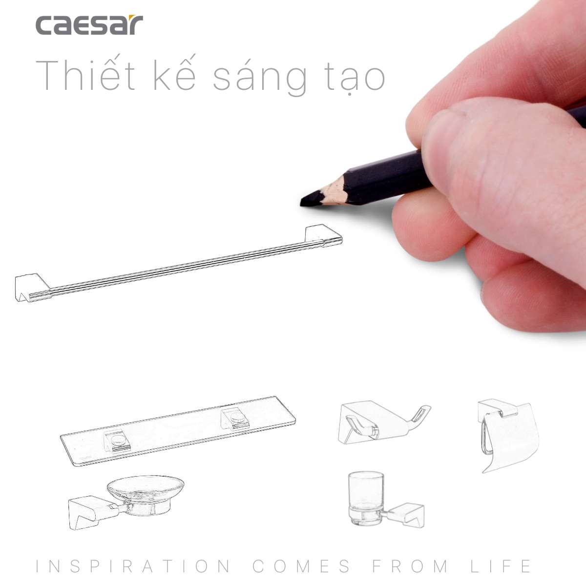 Thanh treo khăn Caesar Q8801