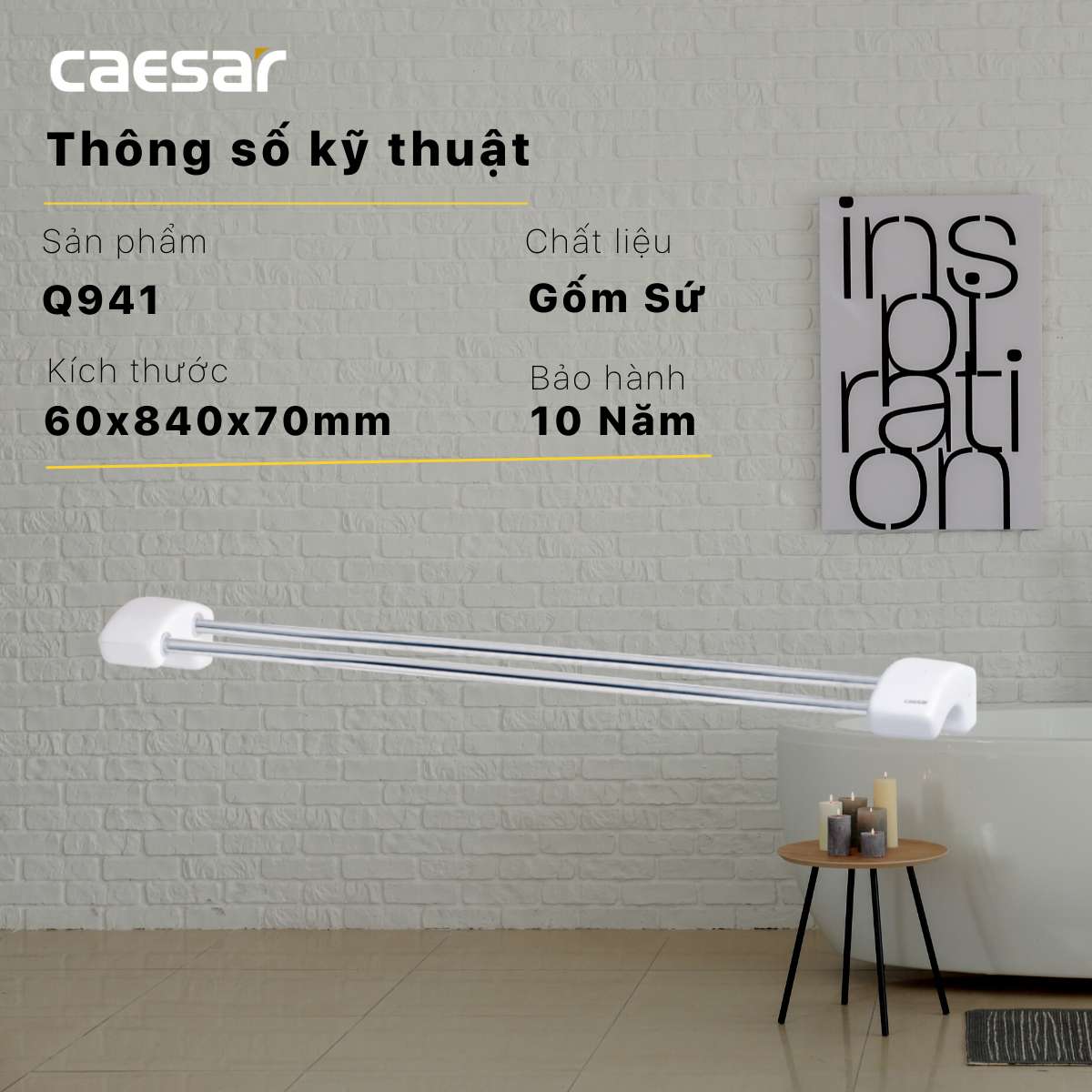 Thanh treo khăn Caesar Q941