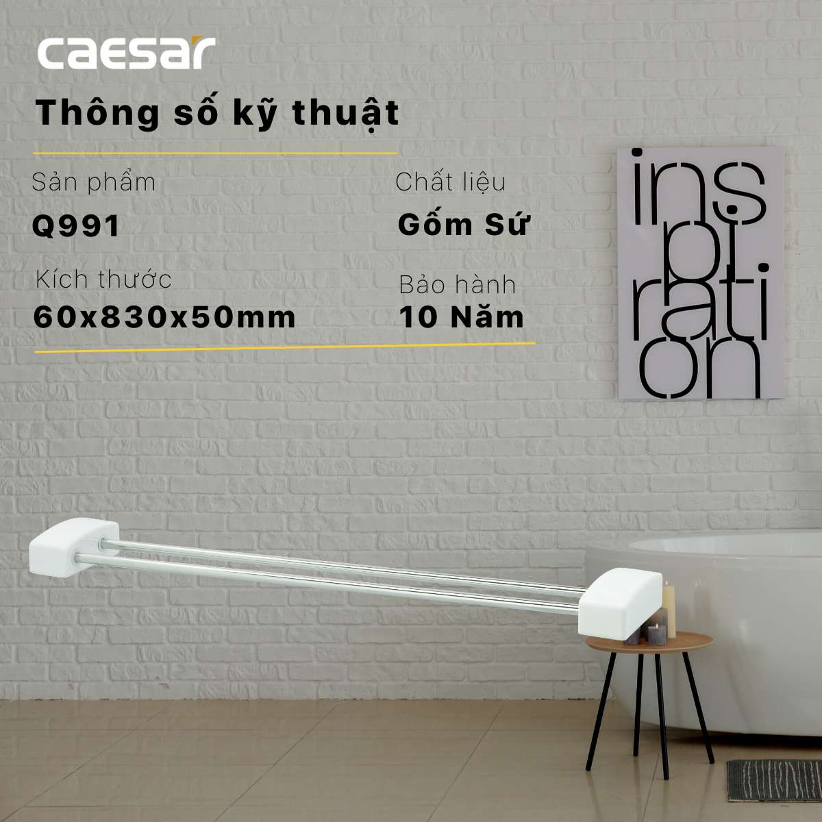 Thanh treo khăn Caesar Q991